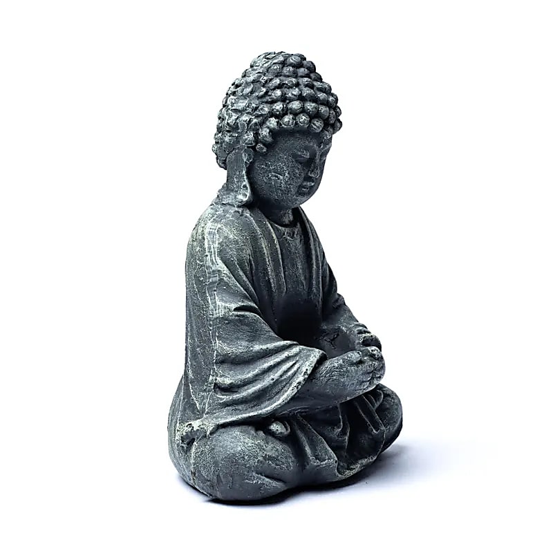 Buddha med glasljuslykta 28 cm