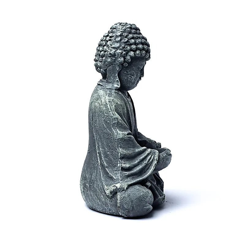 Buddha lasisella tuikkukipolla 28cm