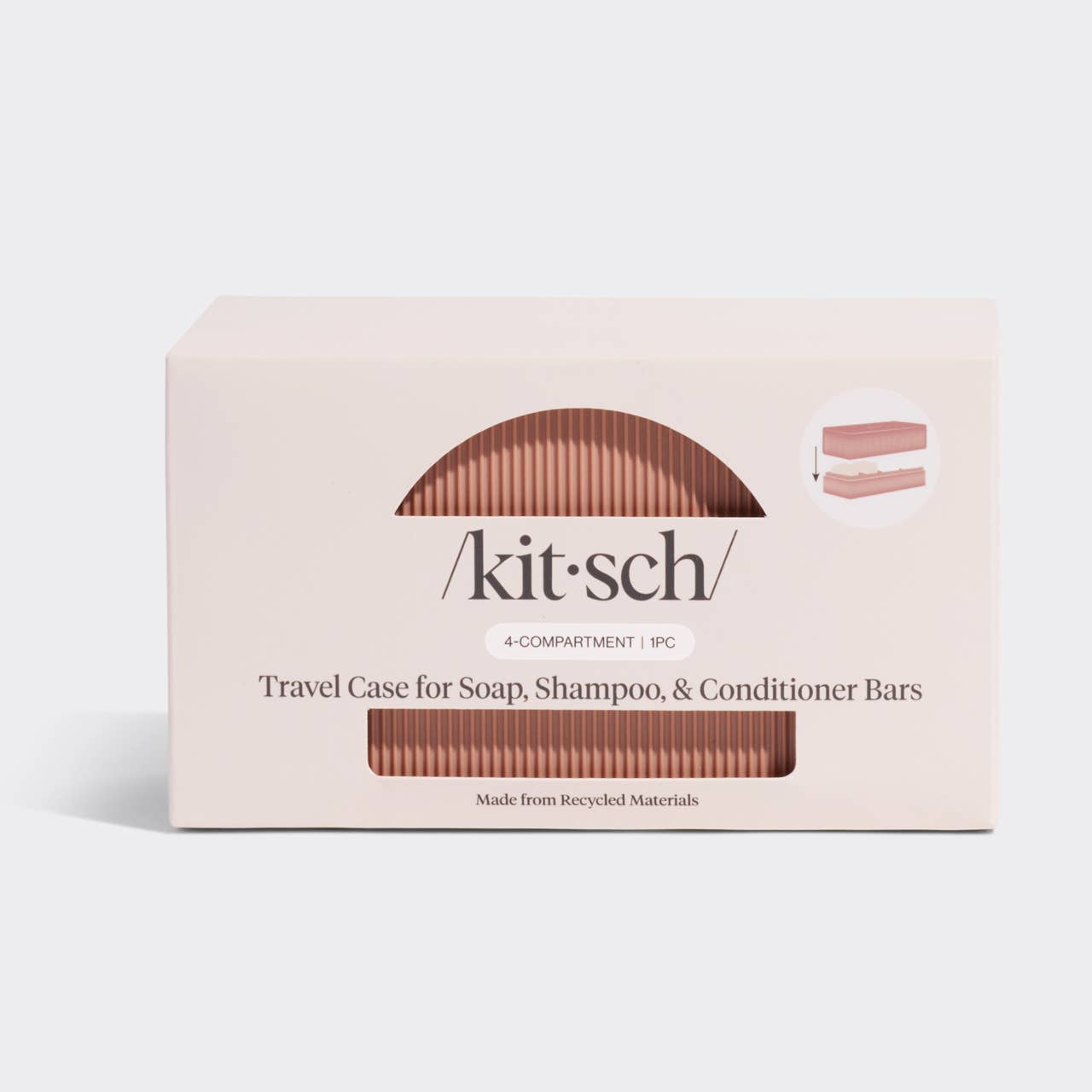Kitsch Reseetui 4 Fack - Terracotta