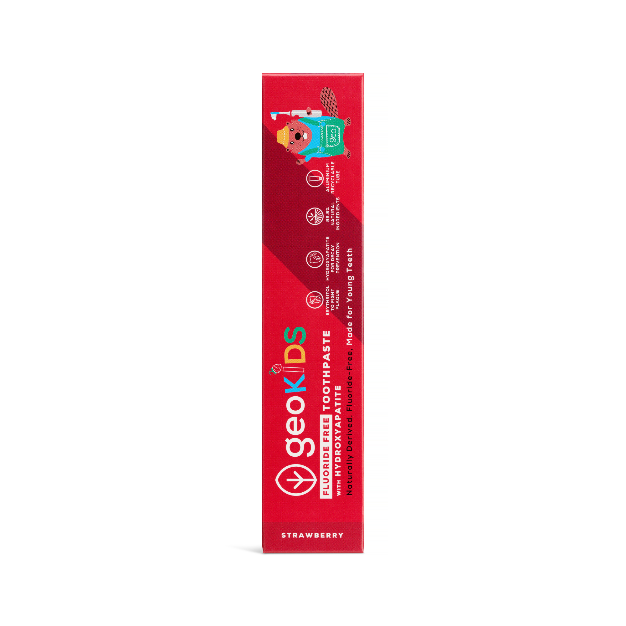 NEW - Kids Toothpaste with Hydroxyapatite - Strawberry - Fluoride-Free