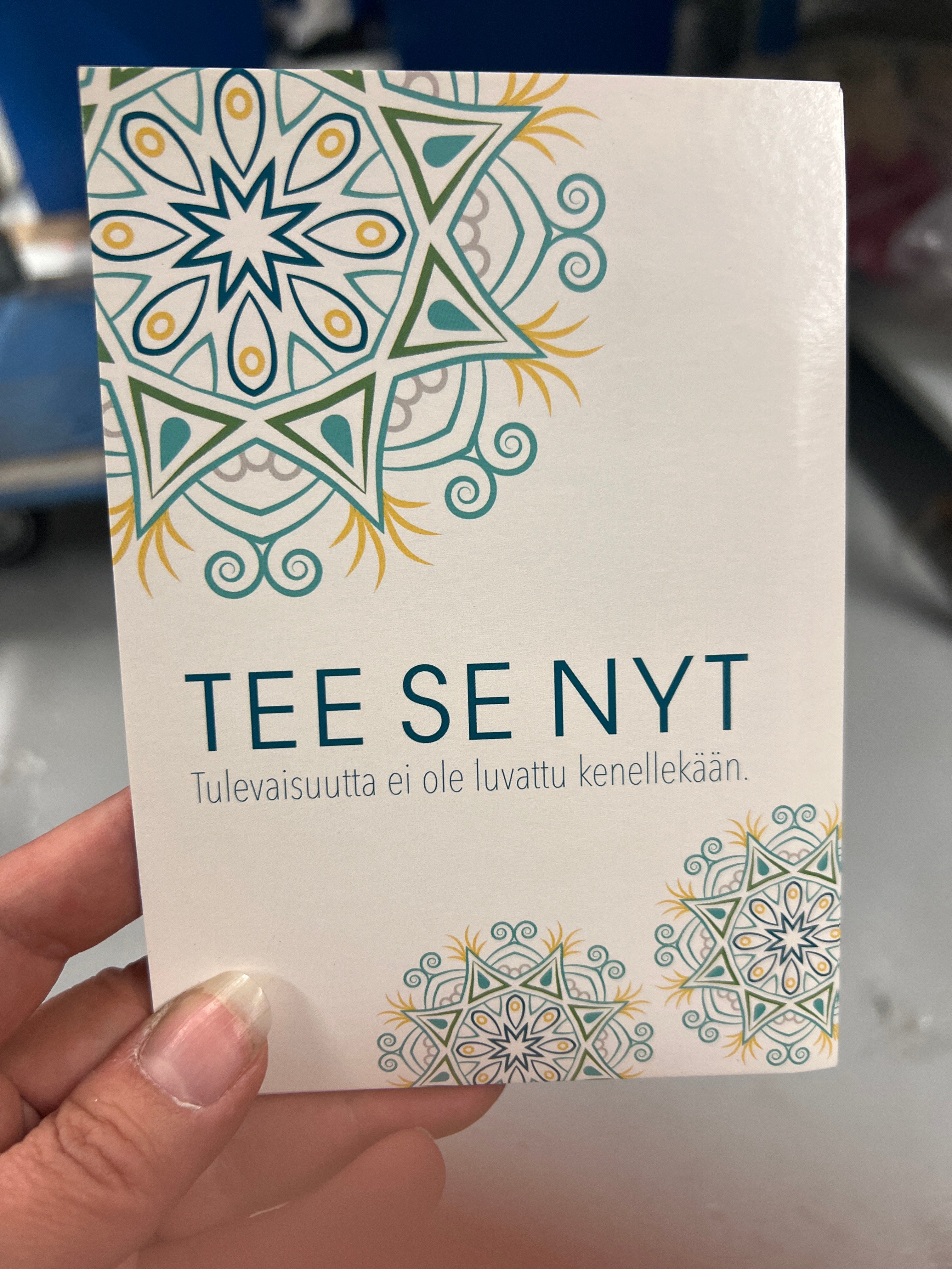 Mietelause-postikortti Tee Se Nyt