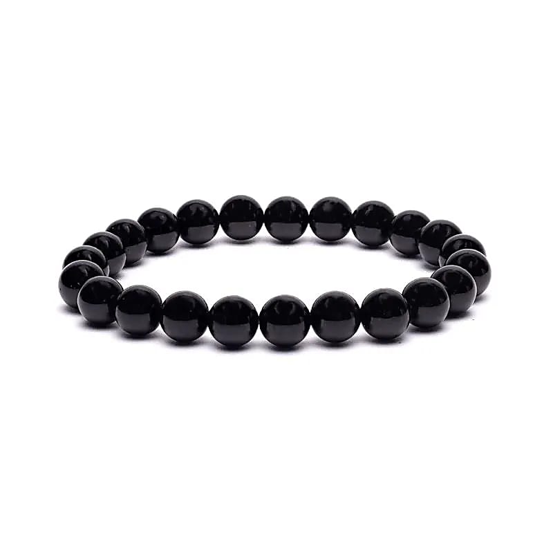 Rannekoru Musta Turmaliini 8mm pyöreä