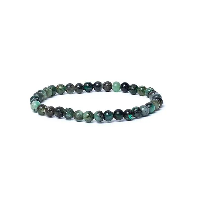 Armband Smaragd 6mm A-klass