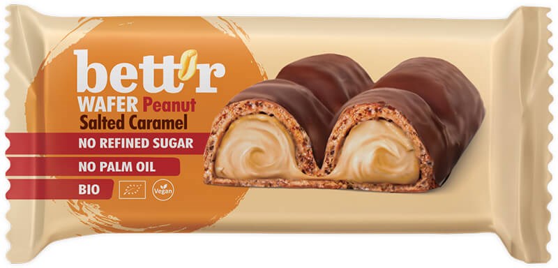 Bett´r Suklaa-vohvelipatukka,maapähkinä & suolakaramelli 33g