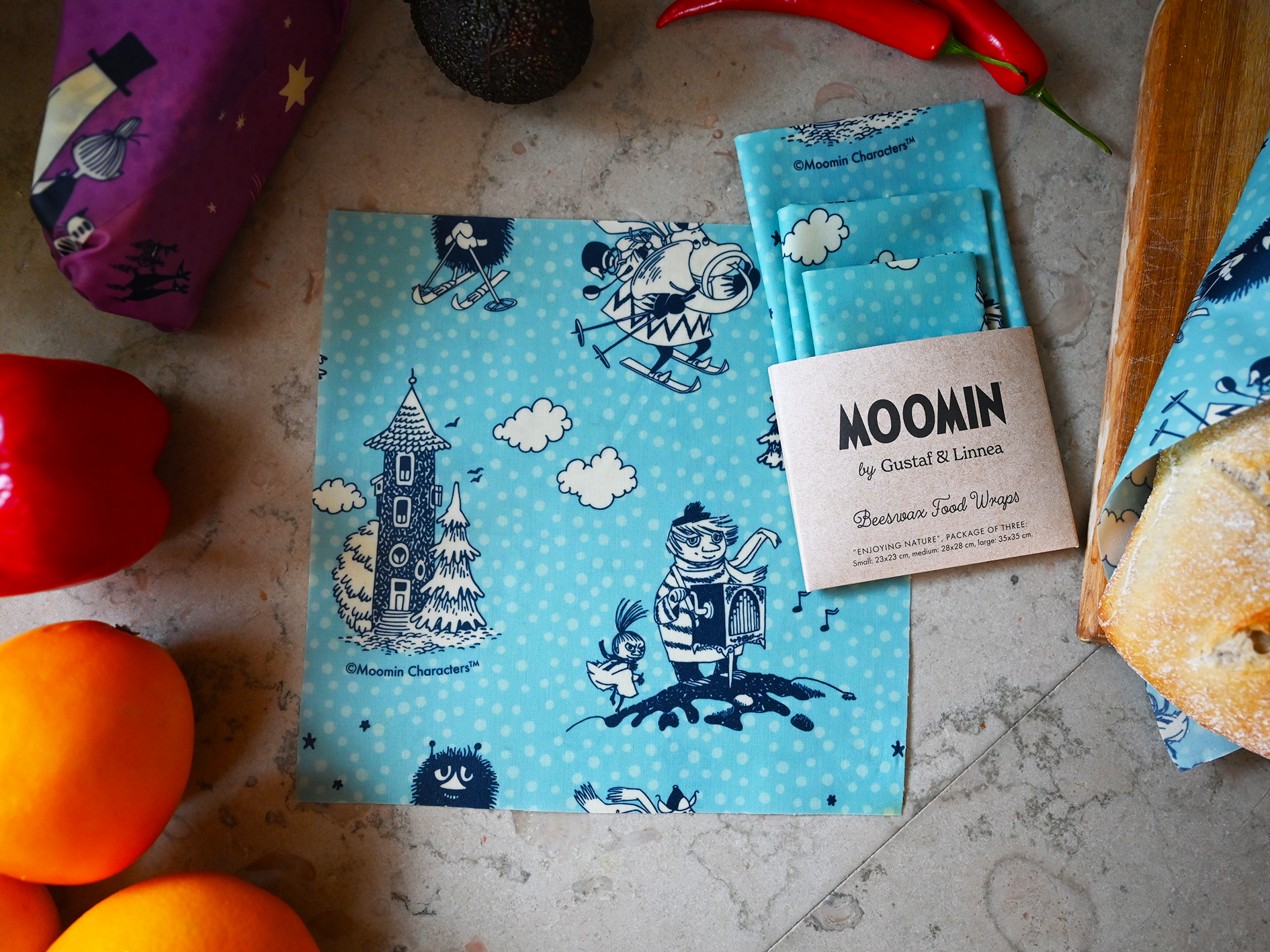 Moomin by G&L - Mehiläisvahakääre "In Winterland" 3-pack