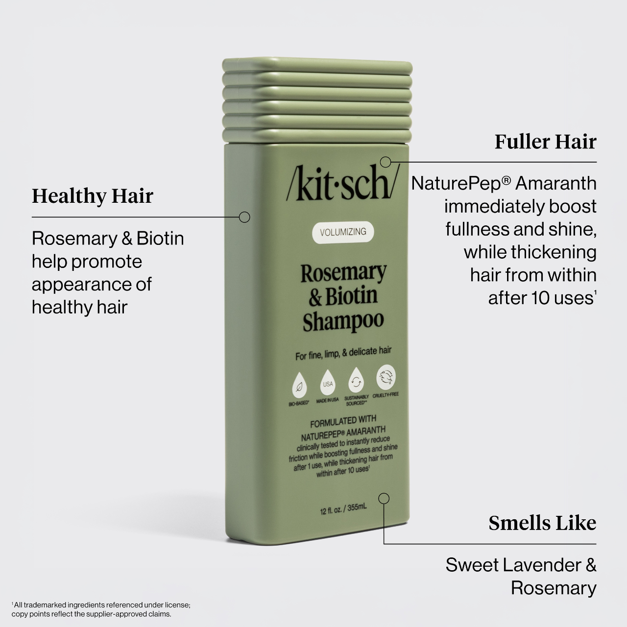 Kitsch Volumizing Rosemary & Biotin Shampoo 355ml