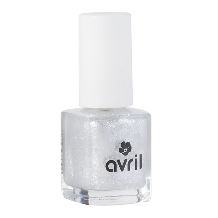 Avril Nagellack Silver glitter topplack 7 ml