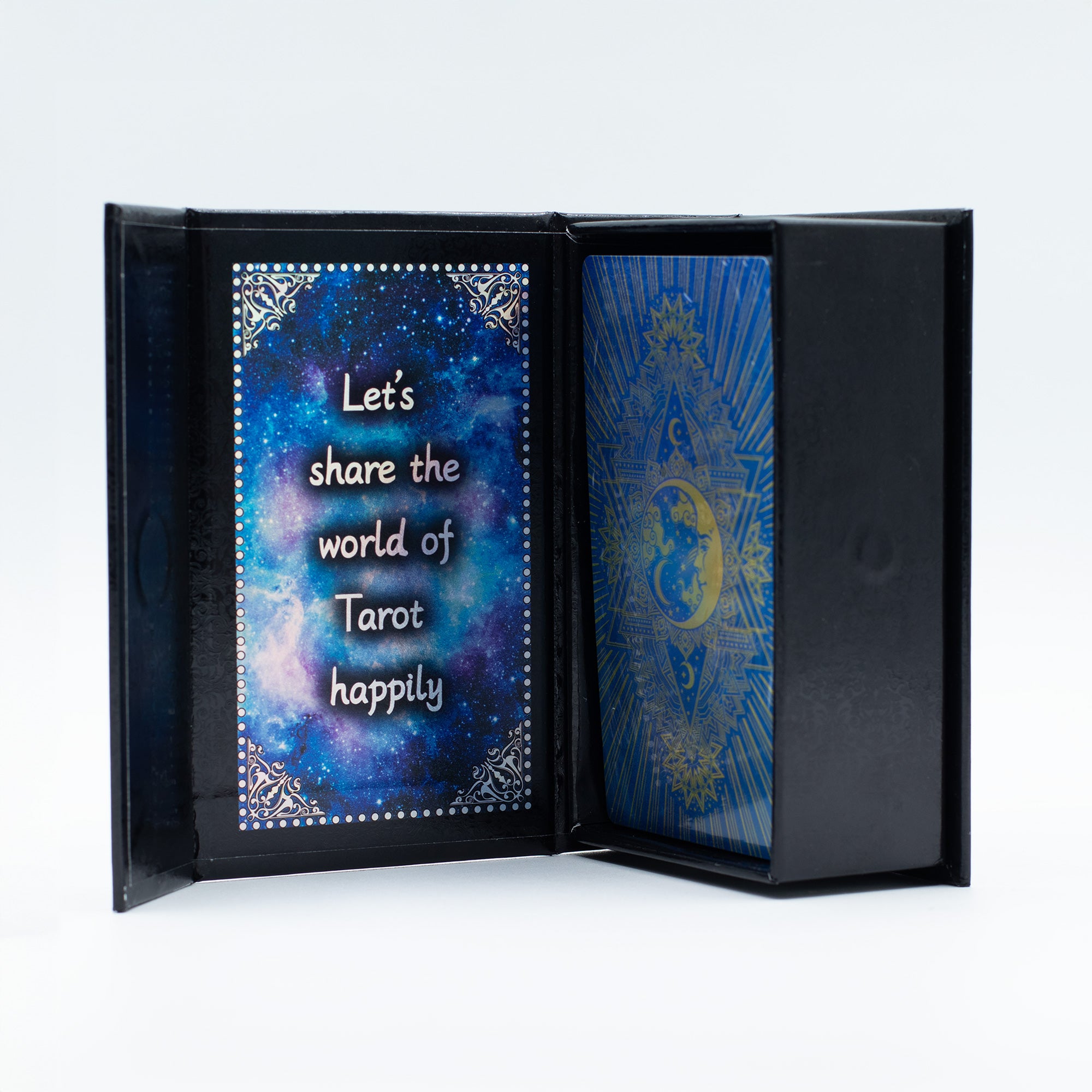 Blue Foil Tarot Set - Moon Face with Booklet