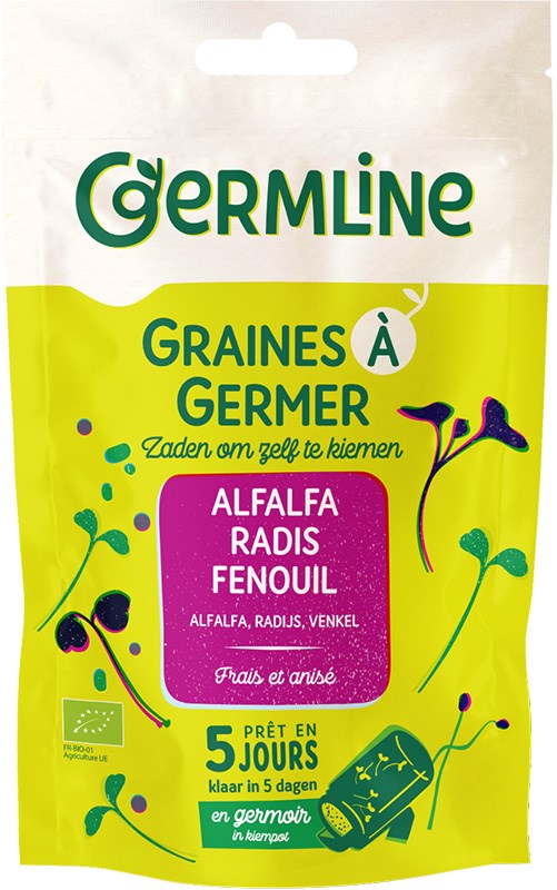 Alfalfa-rädisa-fänkålsfröblandning
