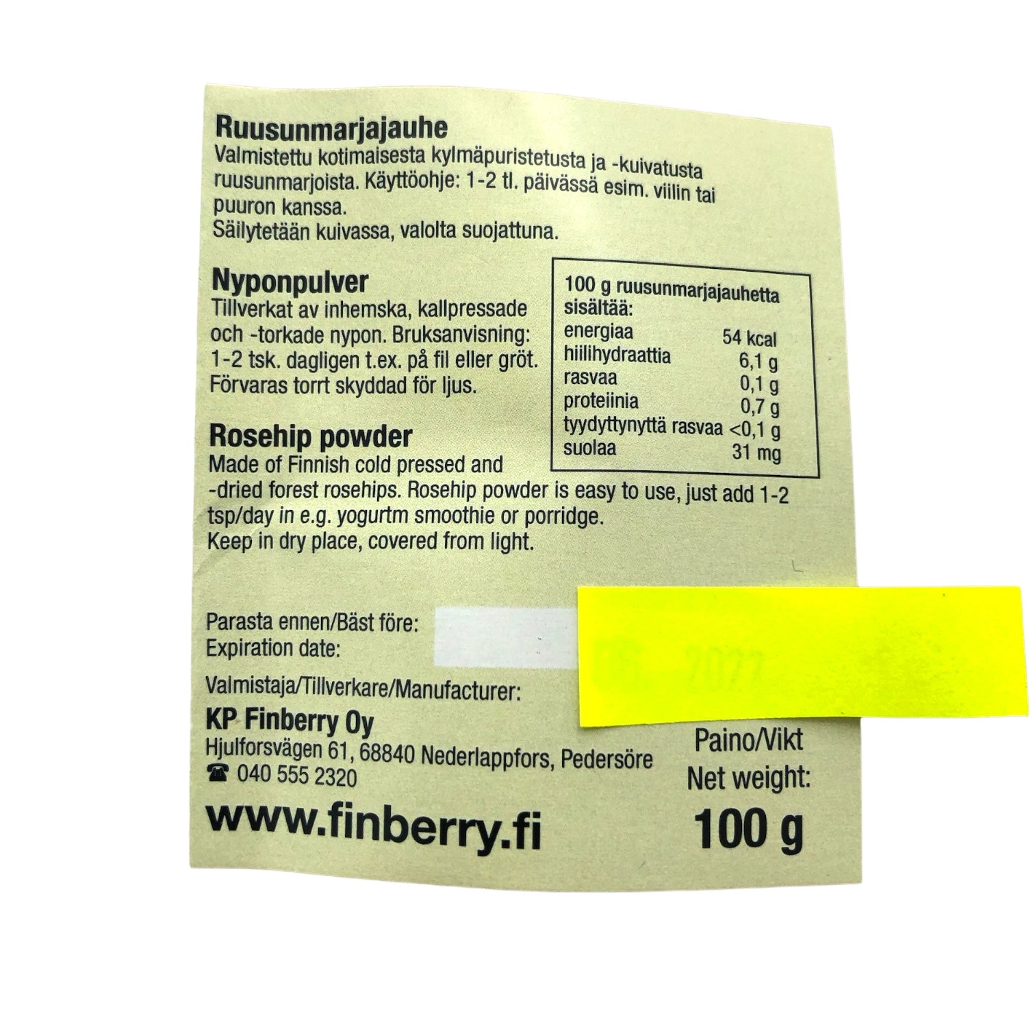 Nyponpulver 100g