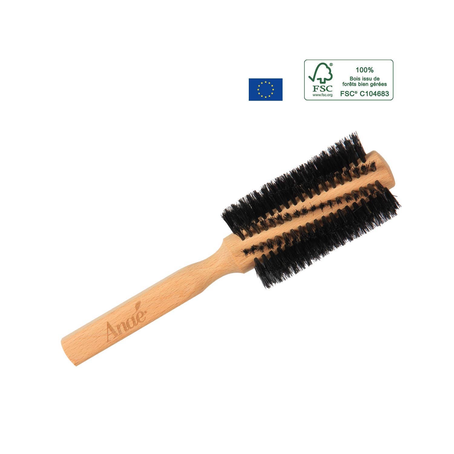Anaé FSC® Pyöreä Pyökkiharja – luonnonharjakset