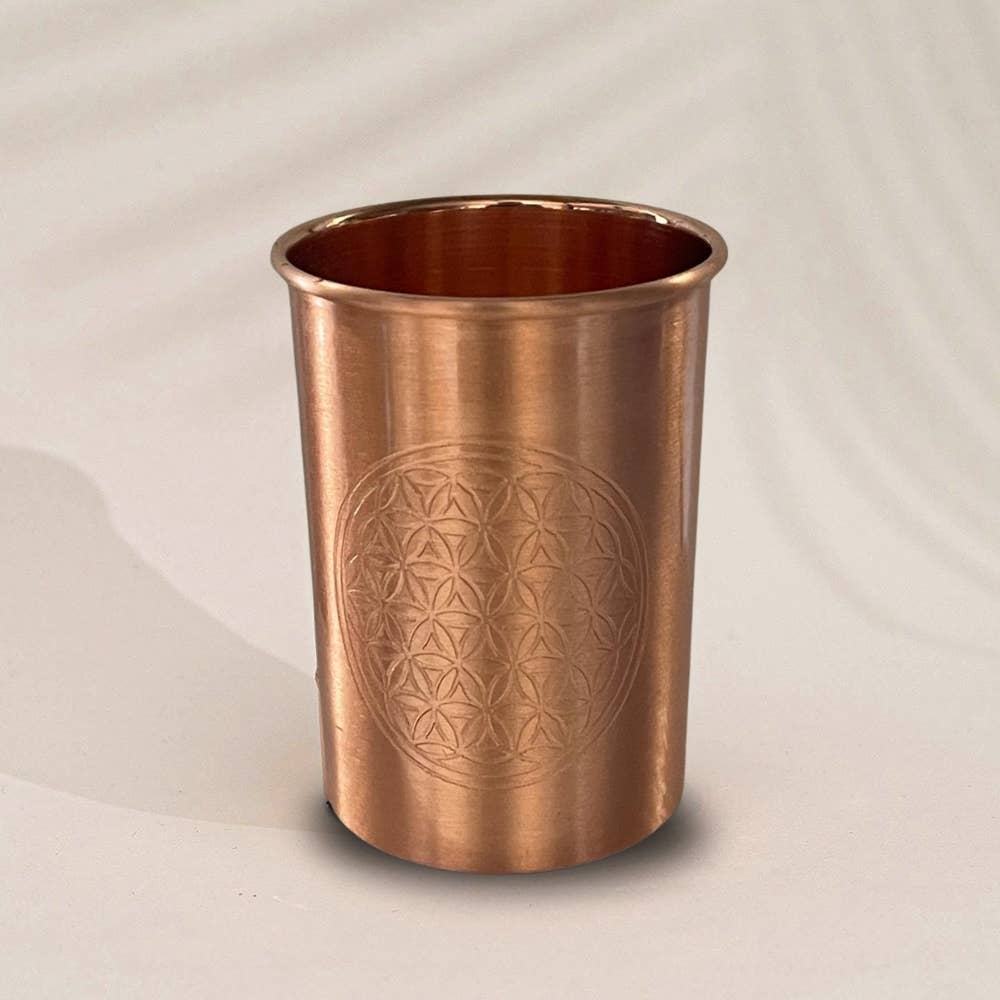 Elämänkukka-kuparimuki matta 300 ml