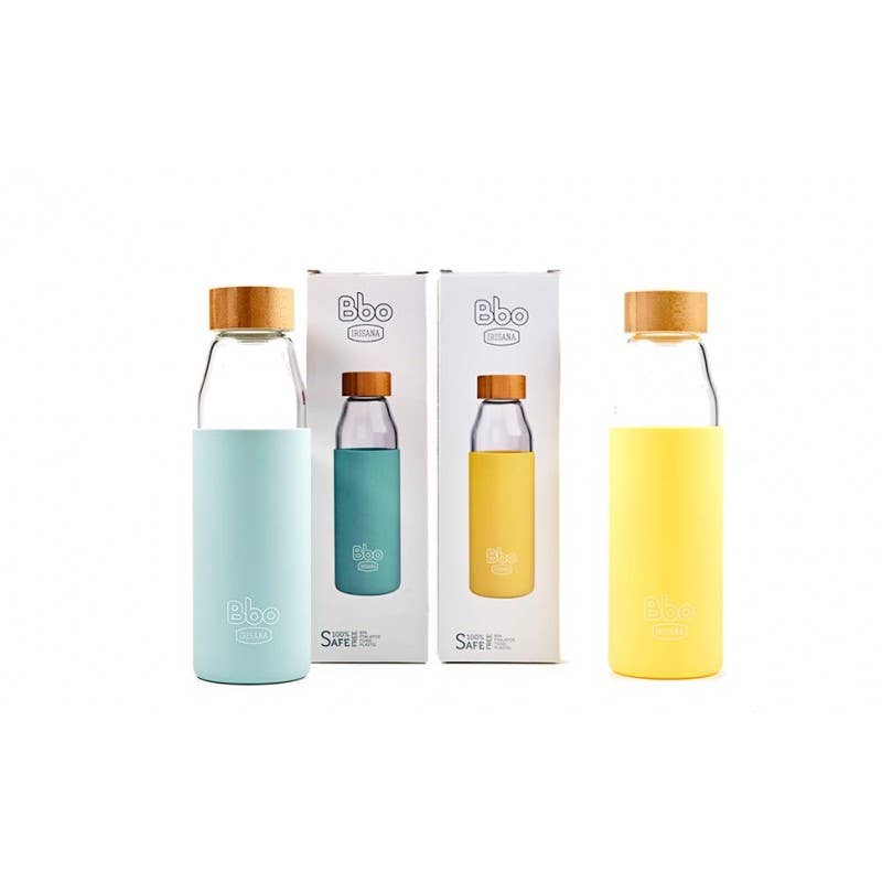 Juomapullo Borosilikaattilasia 500ml - Keltainen