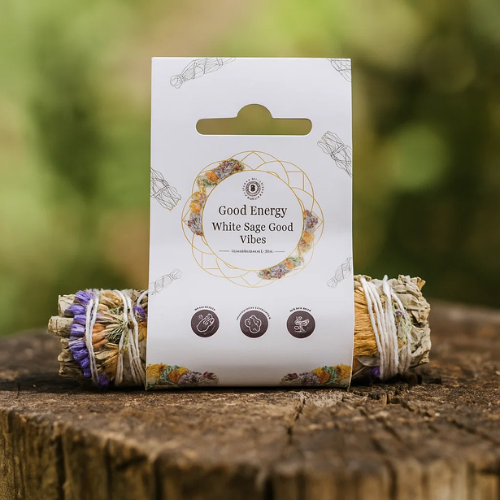 Valkoinen Salvia & Good Vibes -suitsukenippu – Good Energy