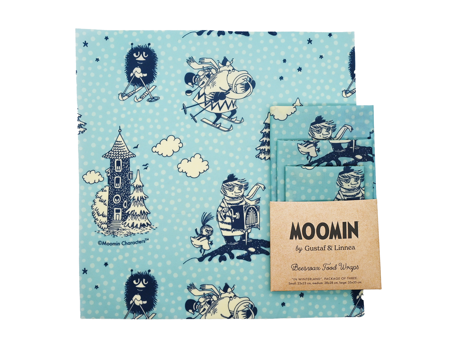 Moomin by G&L - Mehiläisvahakääre "In Winterland" 3-pack