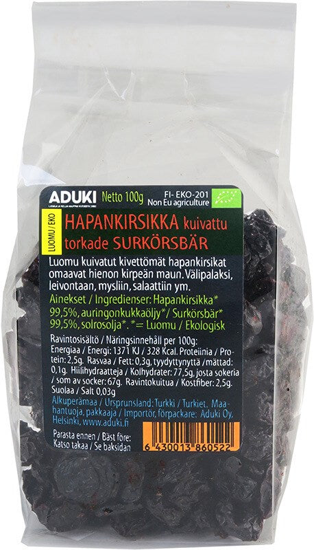 Aduki Hapankirsikka, kuivattu 100g