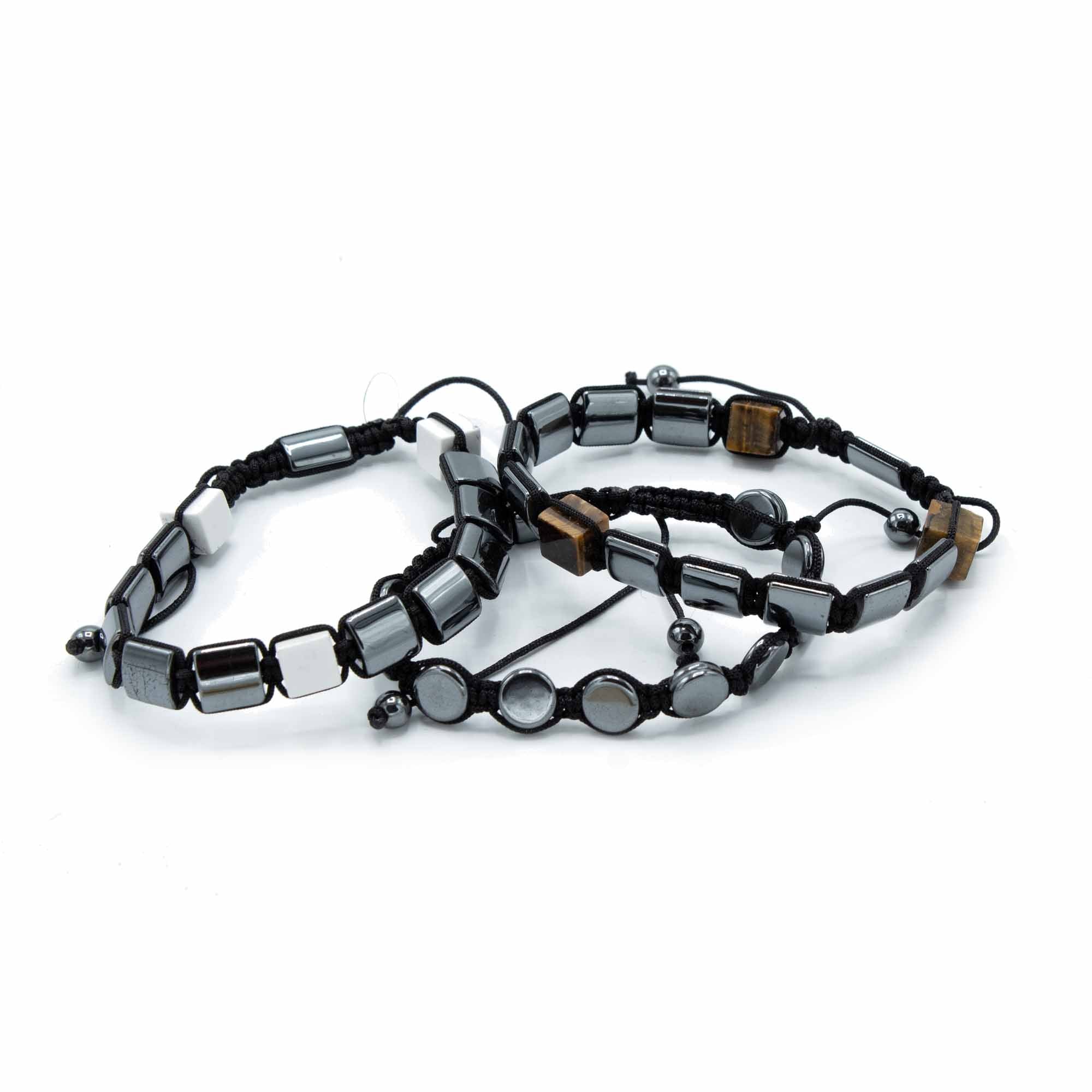 Magnetisk hematit Shamballa-armband