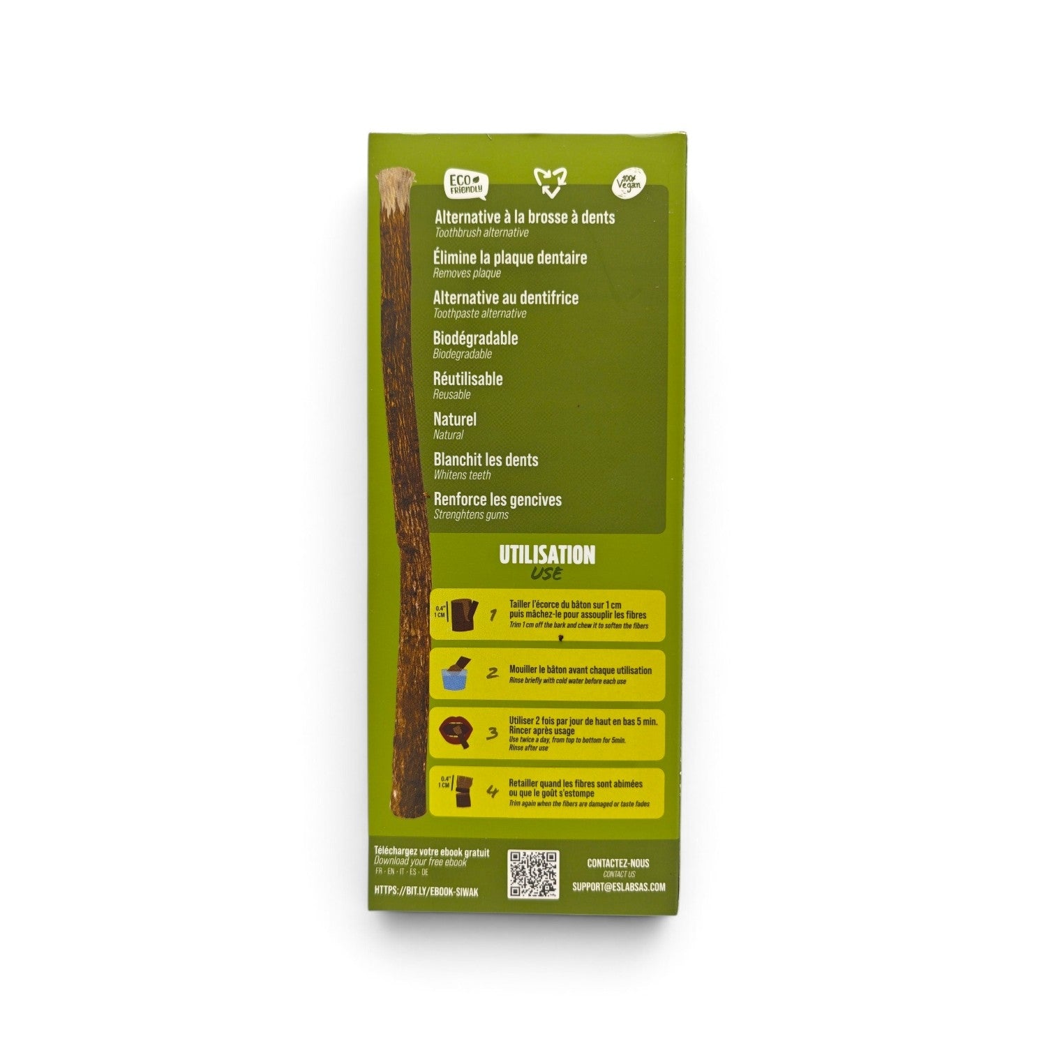Olive Miswak Siwak Hammastikku x5 + 1 suojakotelo