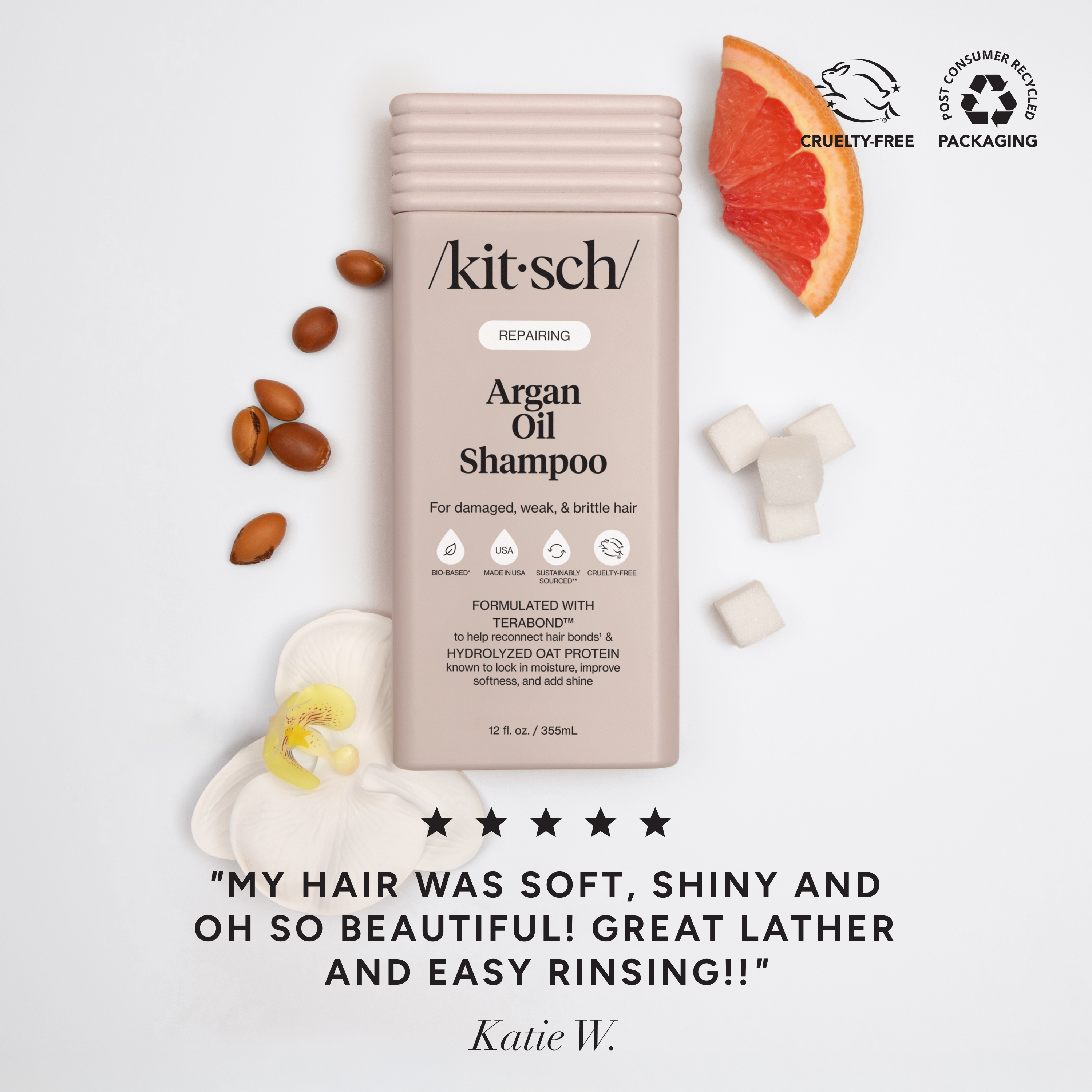 Kitsch Korjaava Arganöljy Shampoo 355ml