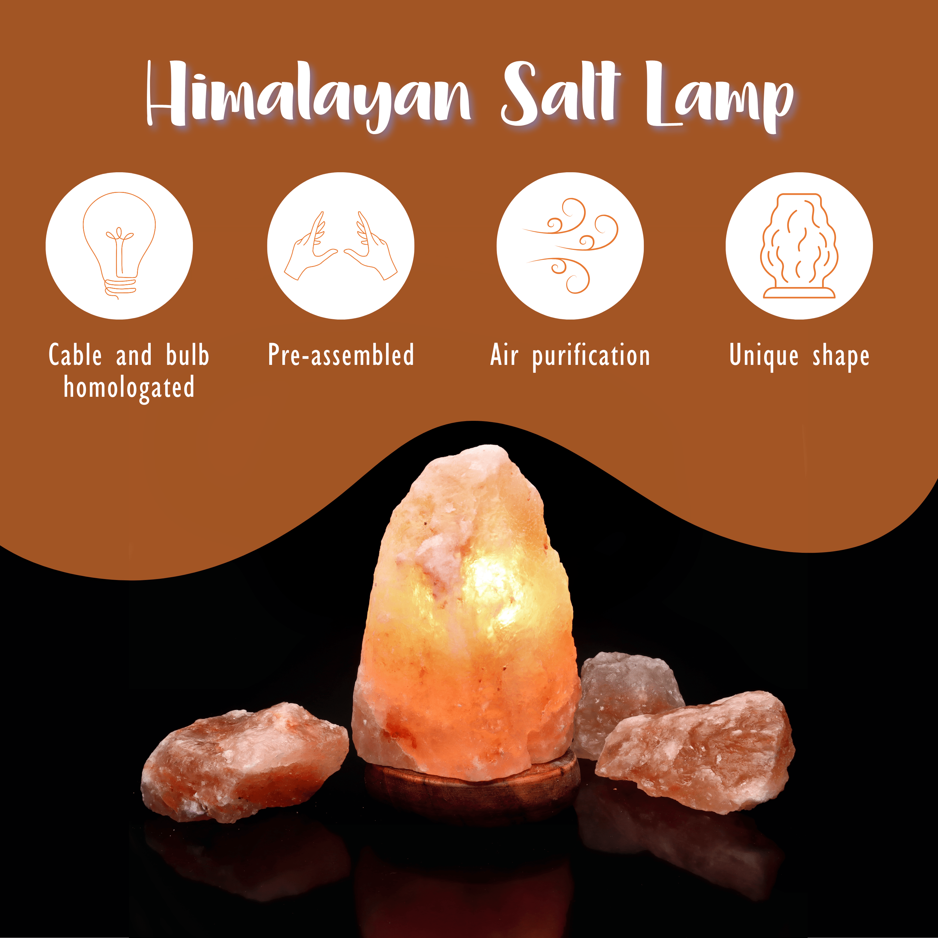 Saltstenslampa 2-4 kg