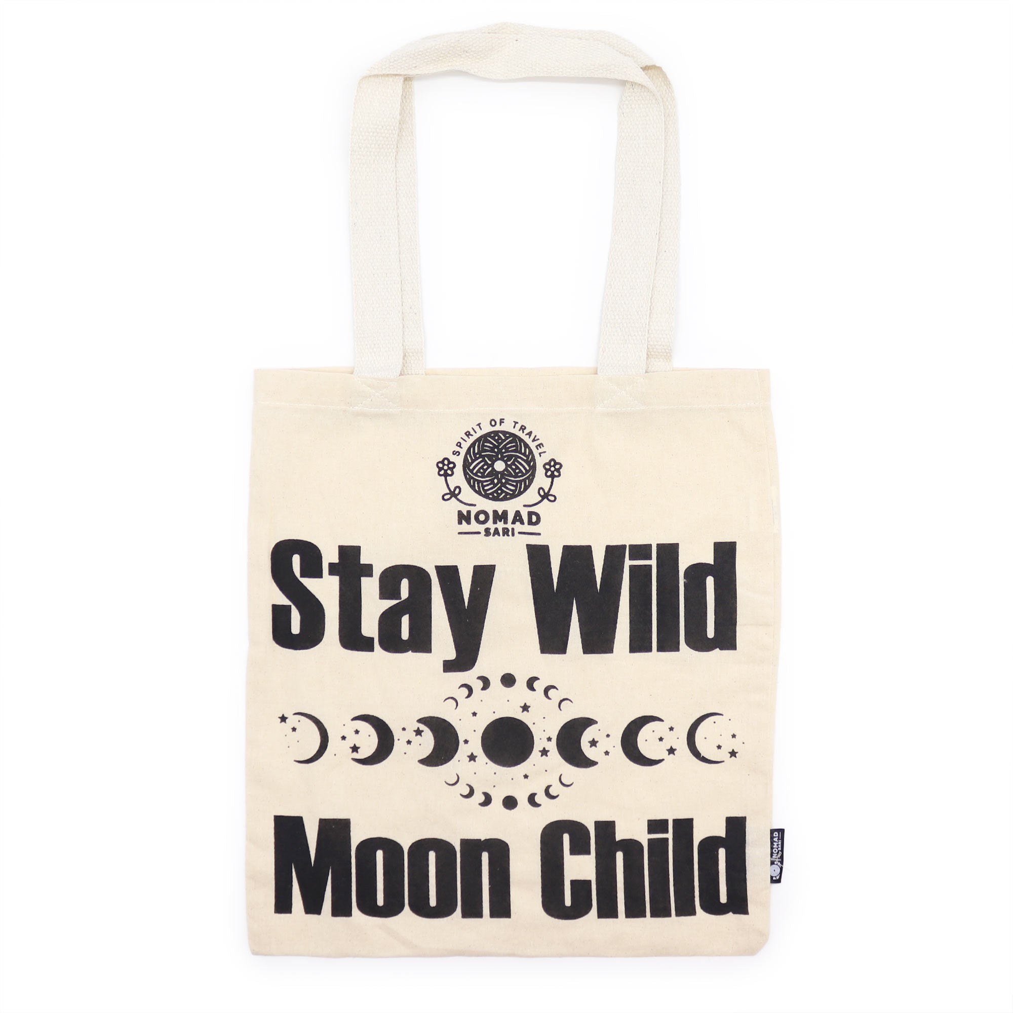 Puuvillakassi Stay Wild, Moon Child 40x36cm