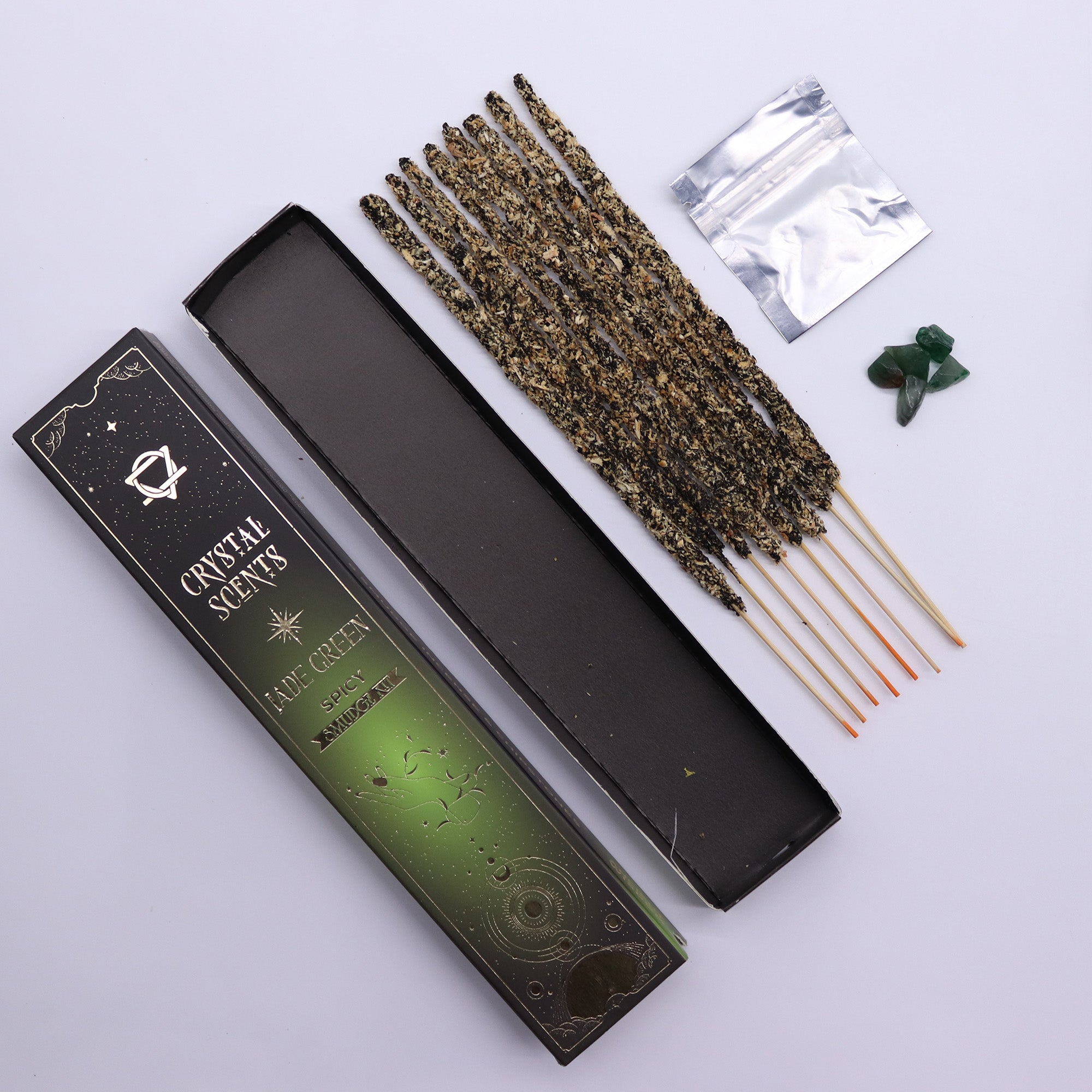 Jade Crystal Scents Smudge Incense - Spicy