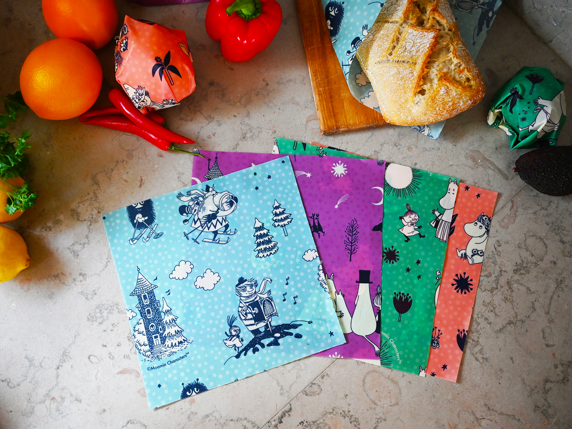 Moomin by G&L - Mehiläisvahakääre "In Winterland" 3-pack