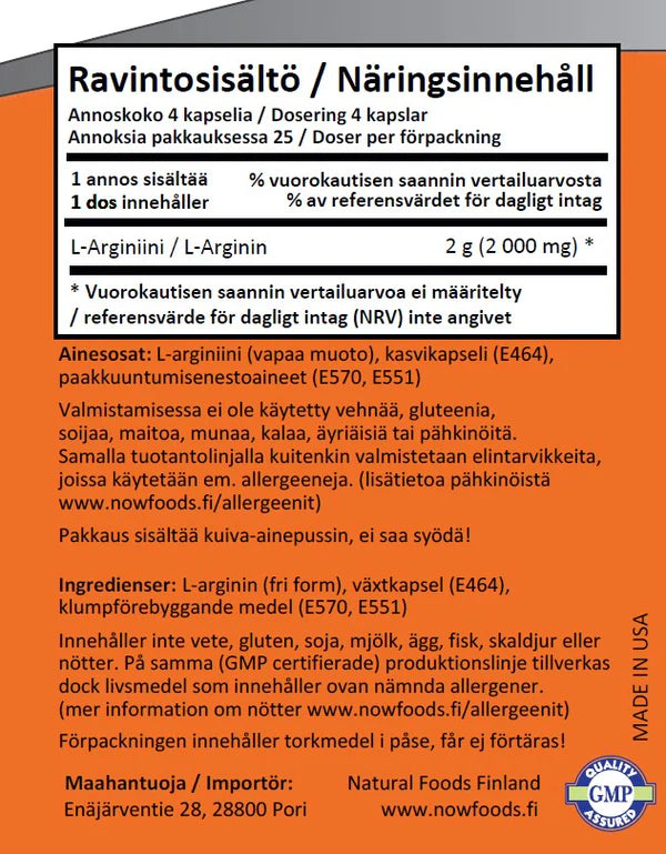 L-Arginine 500mg 100k