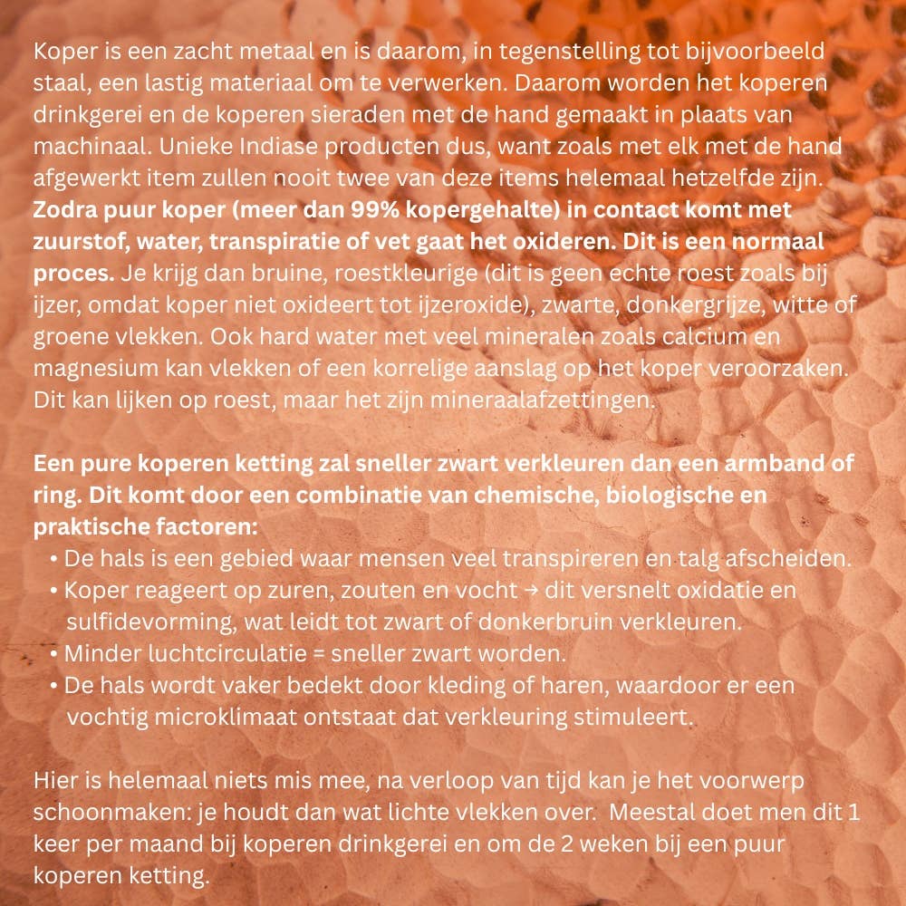 Kopparhalsband 48 cm | Ren koppar – handgjort