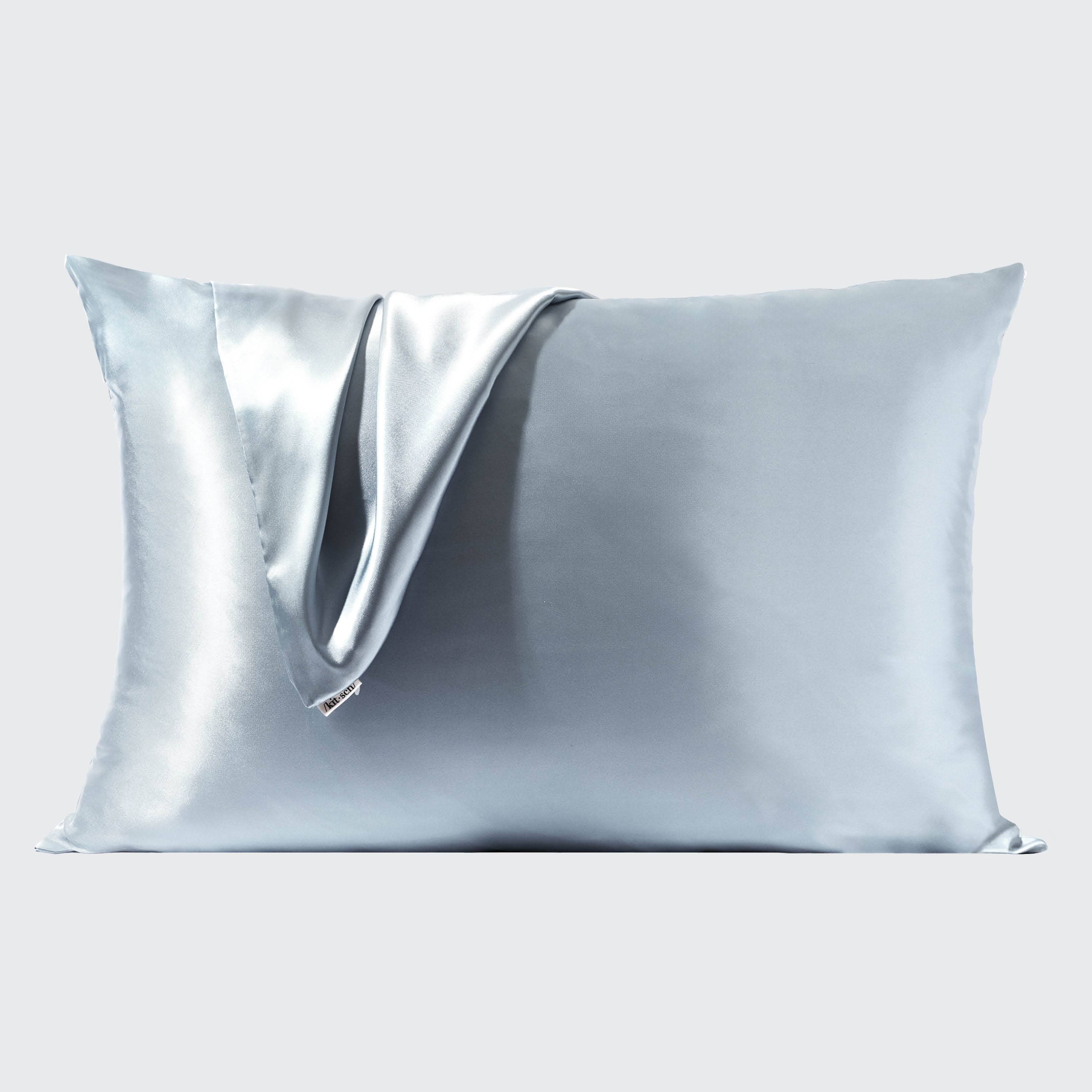 Kitsch The Satin Pillowcase - Haze Blue - satintygn örngott