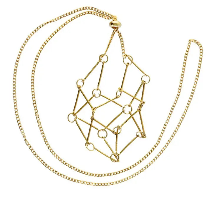 Bronsfärgat Stenkorg - halsband