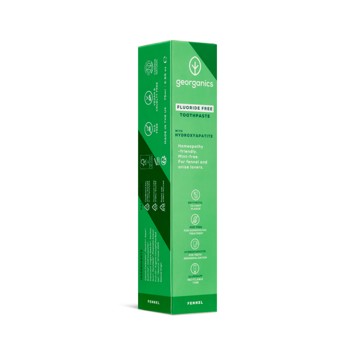 Georganics Fluoriton hammastahna Fenkoli - Hydroksiapatiitti