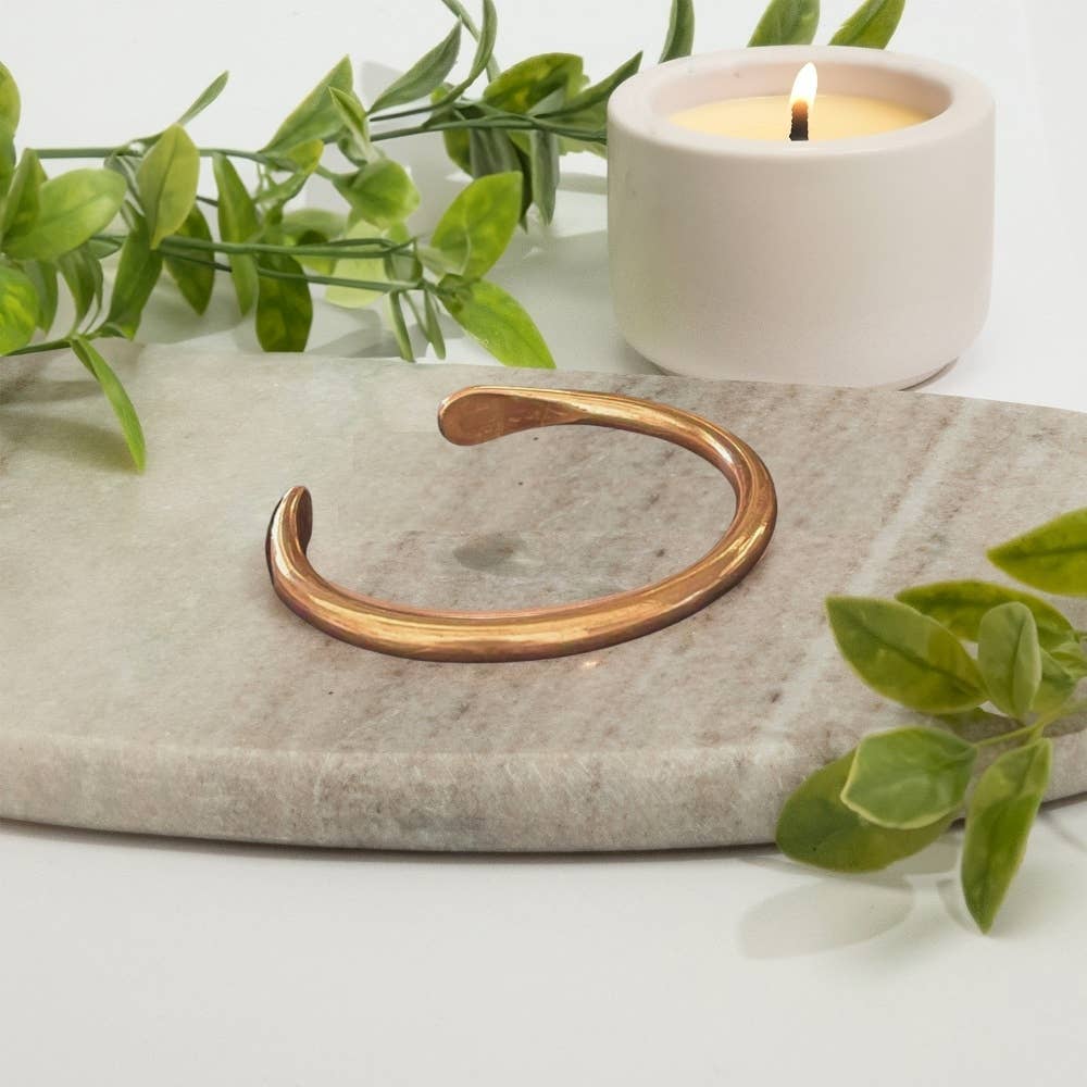 Koppararmband för bredare handled