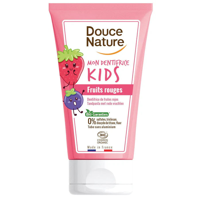 Douce Nature Barn Tandkräm - röda bär - fluorfri