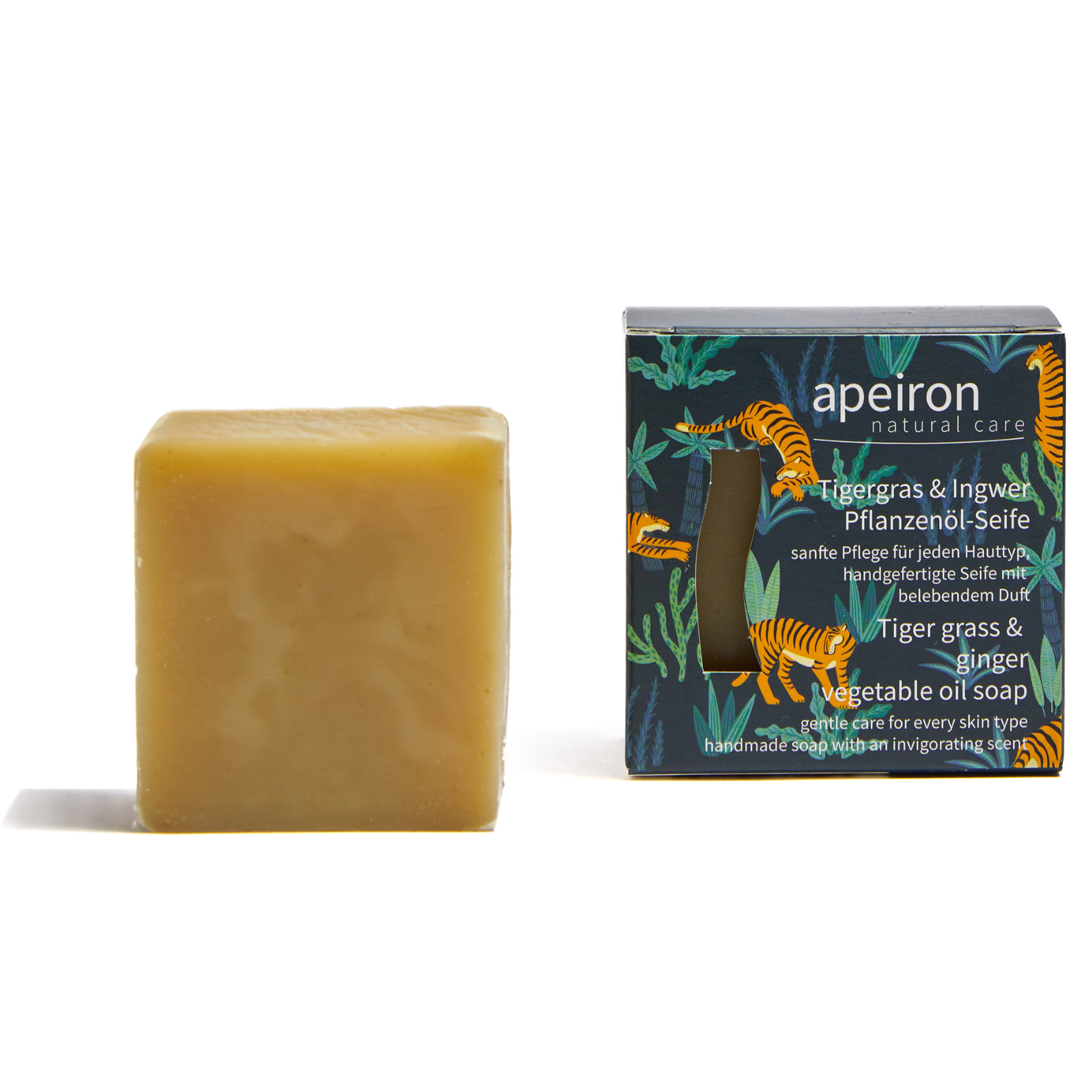 Apeiron tvål Tiger Grass & Ginger 100g