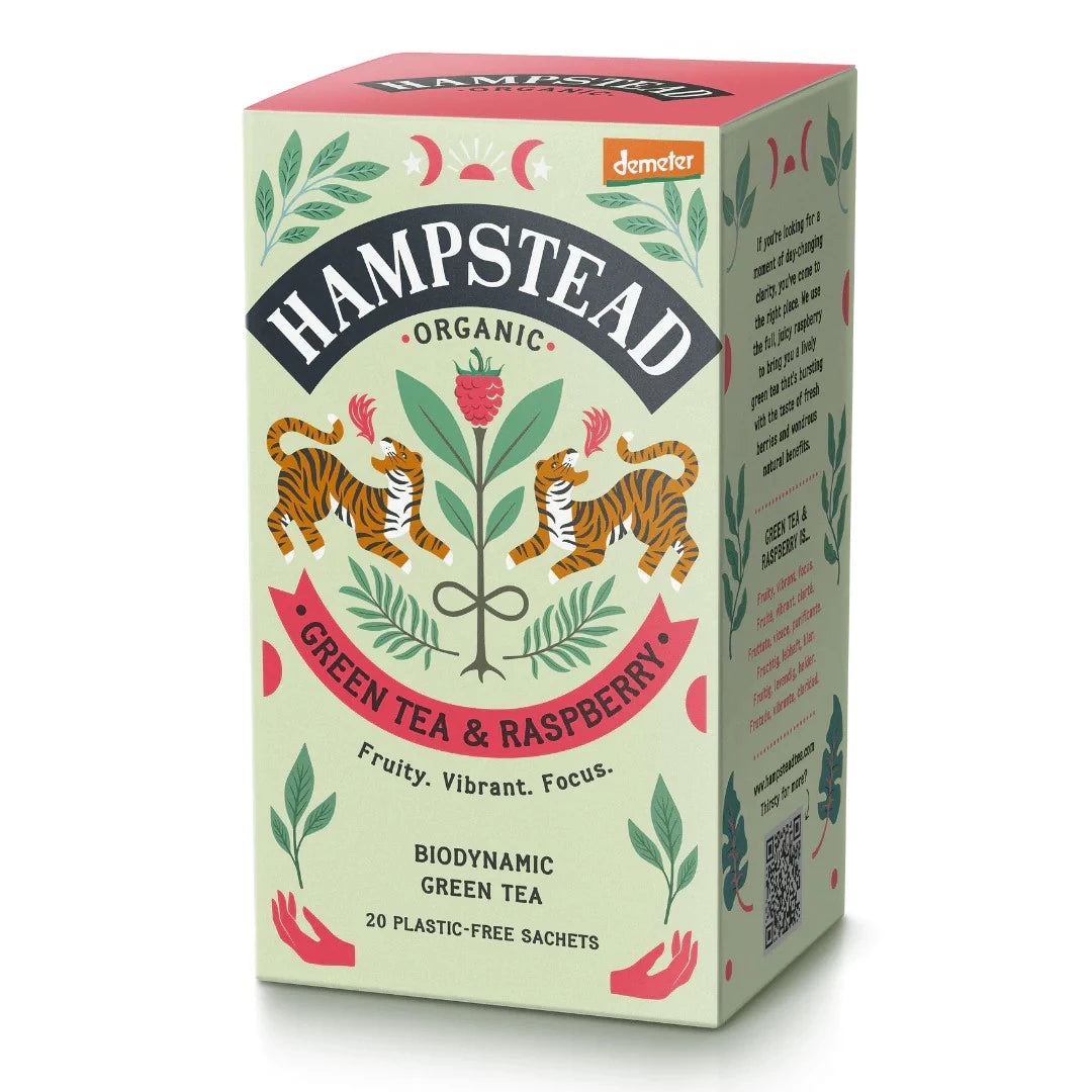 Hampstead Grönt Te Hallon (L) 20 påsar