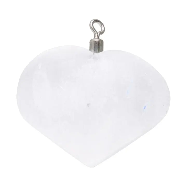 Hjärthänge Selenit 3 x 2 cm
