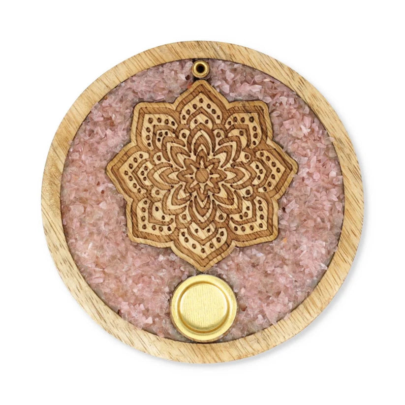 Rökelsehållare Mandala – rosenkvarts