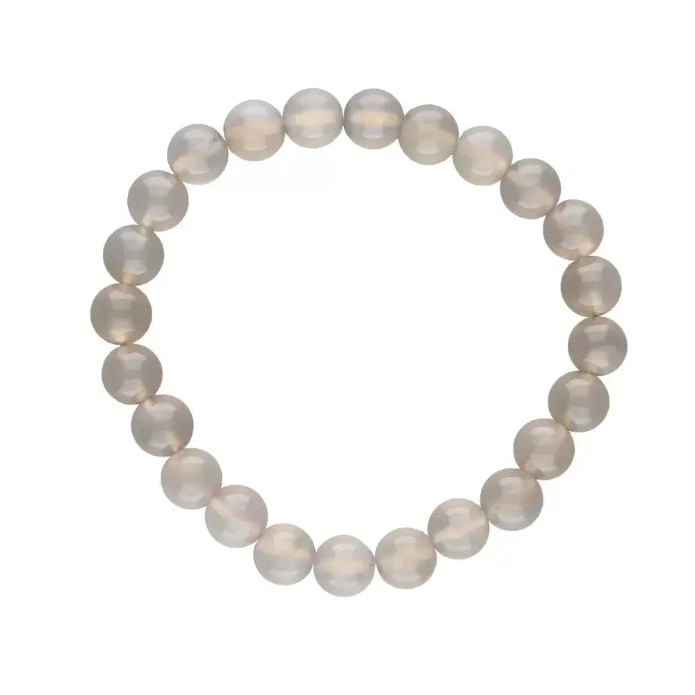 Rannekoru Harmaa Akaatti 8mm