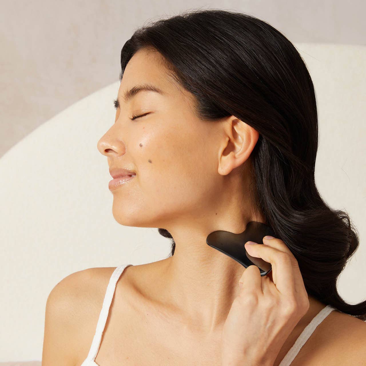 Kitsch Gua Sha - ruostumaton teräs MUSTA