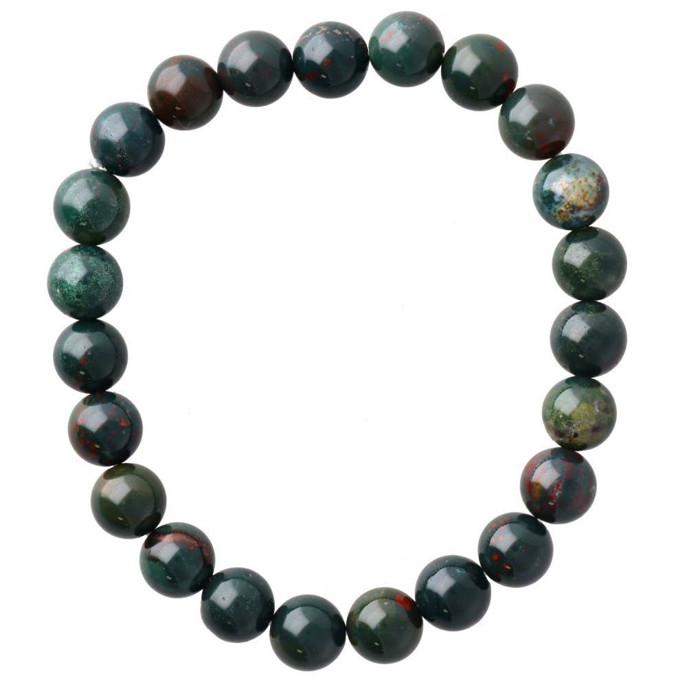 Armband 8mm Bloodstone Jaspis