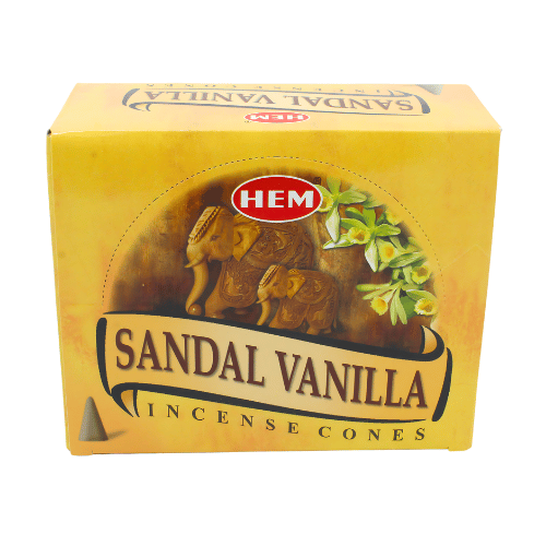 Hem Sandal Vanilla - rökelsekoner
