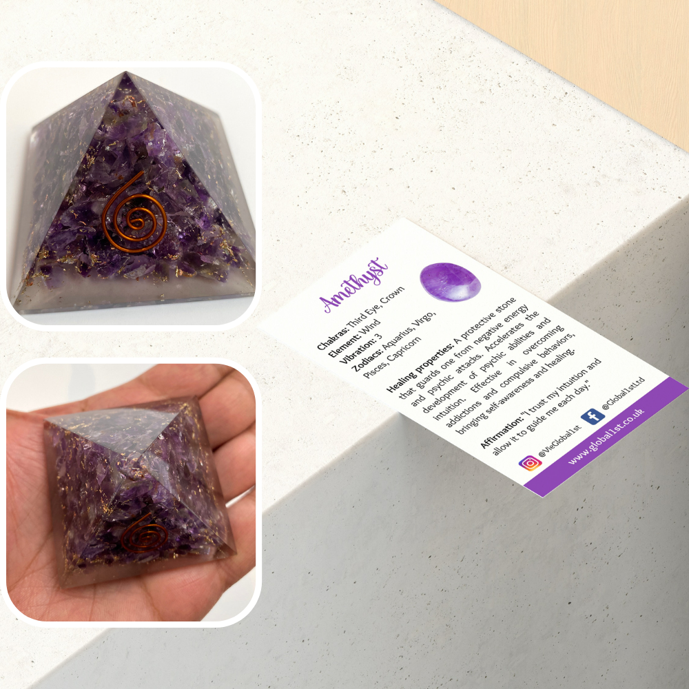 Orgonit Reiki Healing Pyramid, 4-5,5 cm