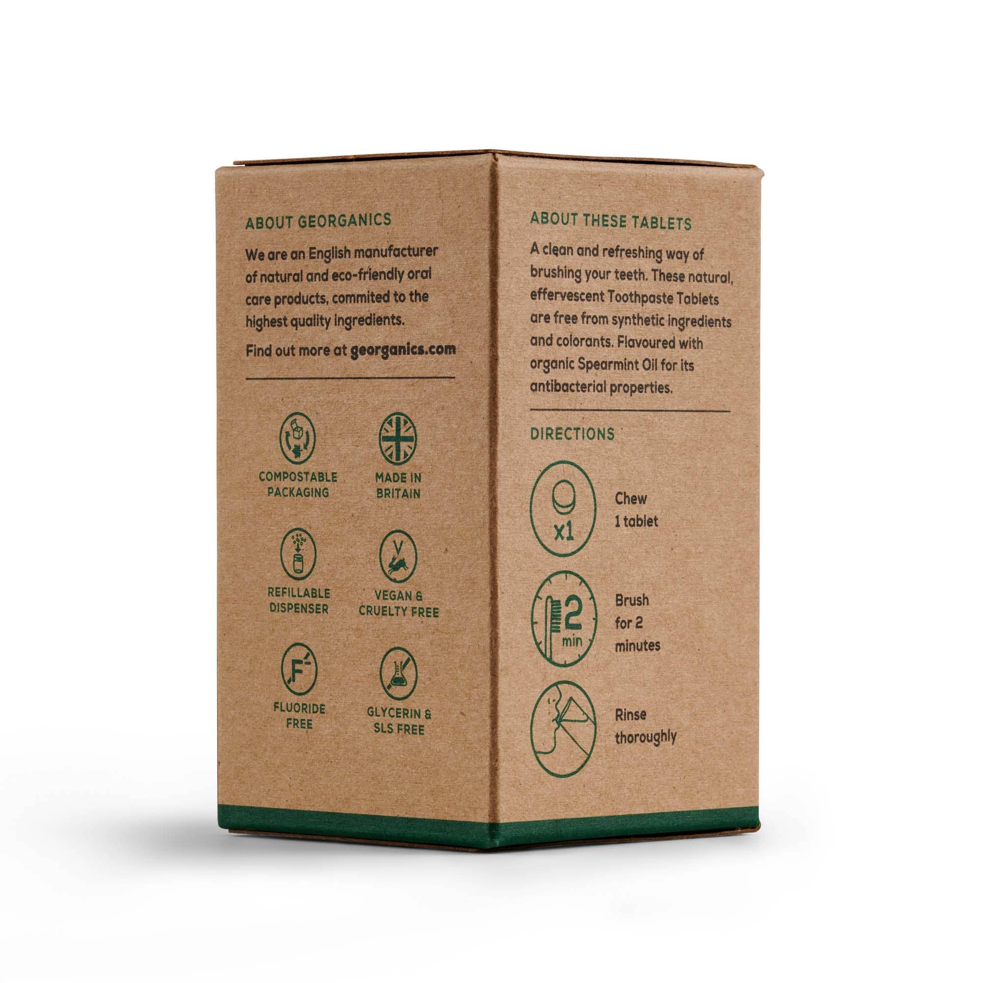 Georganics Hammastahnatabletit 120kpl - Spearmint