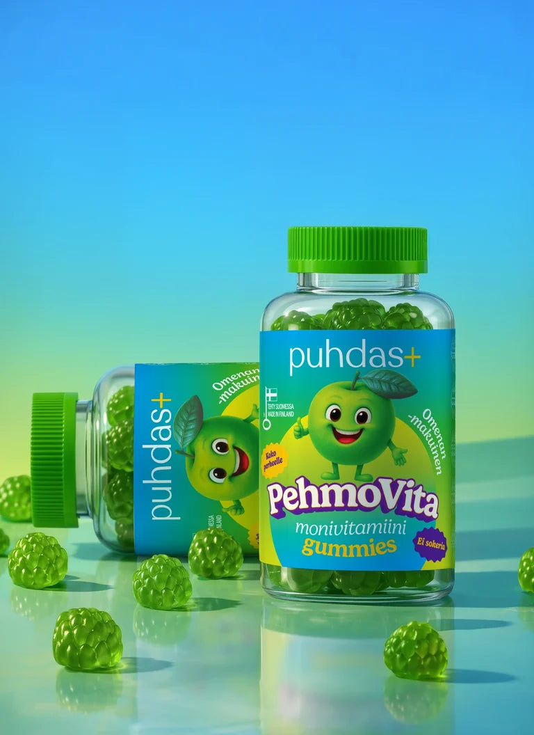 puhdas+ PehmoVita Omena Gummies 75kpl