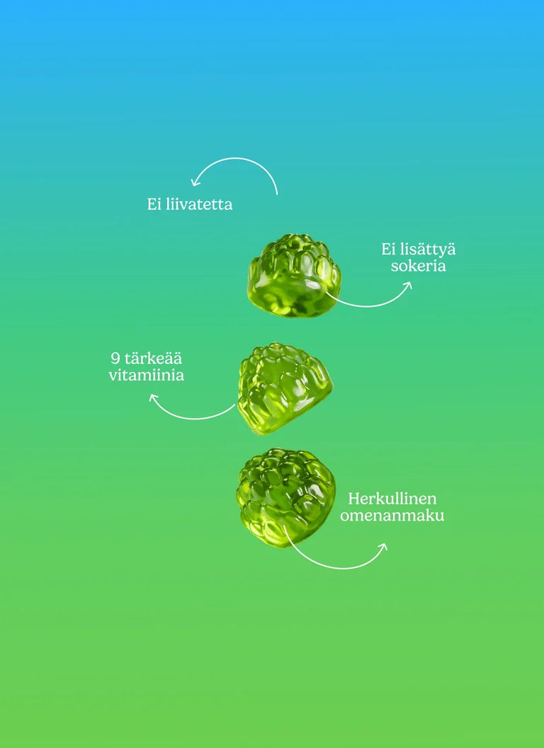 puhdas+ PehmoVita Omena Gummies 75kpl