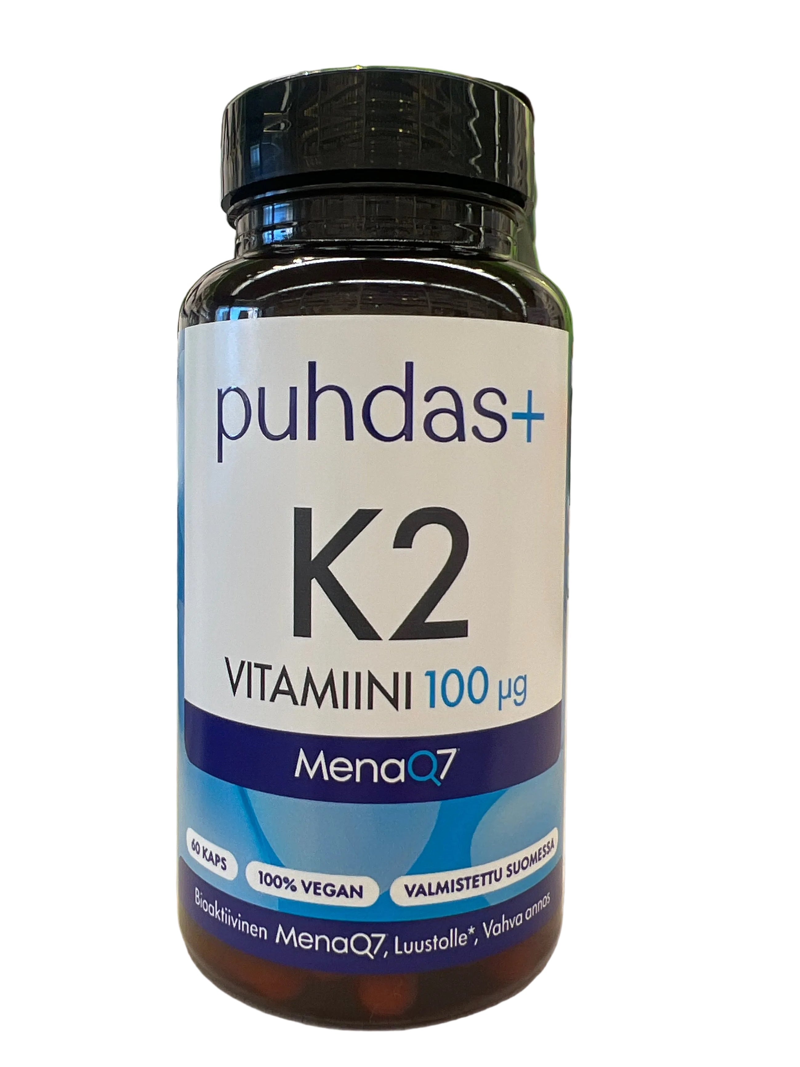 puhdas+ K2 vitamiini 100ug, 60kps.