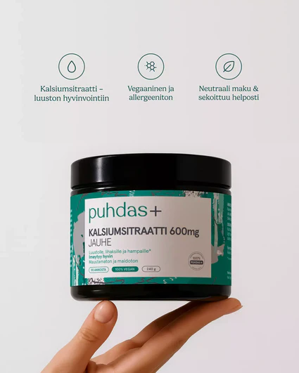 puhdas+ Kalciumsitrat 600mg
