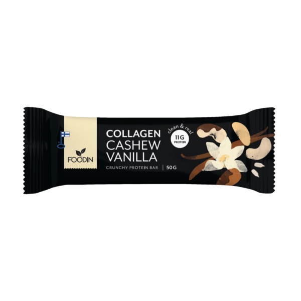 Foodin - Kollagenproteinbar Cashew-vanilj 50g