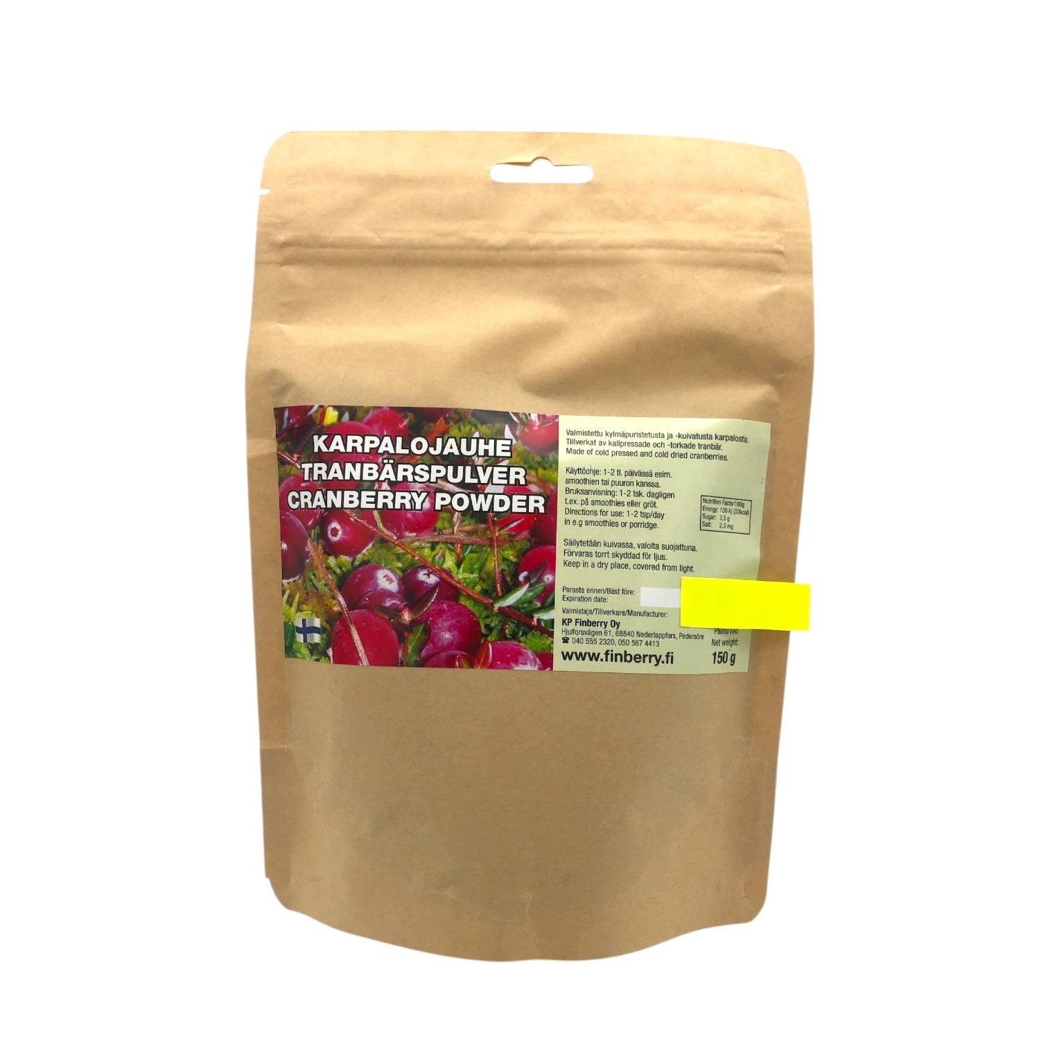 Tranbärspulver 150g